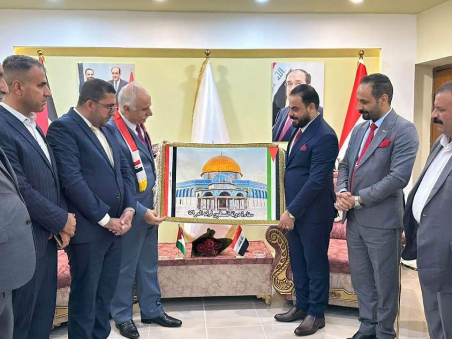 سفير فلسطين لدى العراق يزور محافظة كركوك